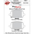 Brzdové desky Wilwood 150-D1028K PM ProMatrix D1028 Street Performance Racing Pads .74-2