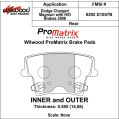 Brzdové desky Wilwood 150-D1057BK PM ProMatrix D1057B Street Performance Racing Pads .585-2