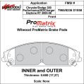 Brzdové desky Wilwood 150-D1058K PM ProMatrix D1058 Street Performance Racing Pads .68-2