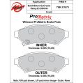 Brzdové desky Wilwood 150-D1075K PM ProMatrix D1075 Street Performance Racing Pads .67-2