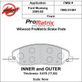 Brzdové desky Wilwood 150-D1081K PM ProMatrix D1081 Street Performance Racing Pads .67-2