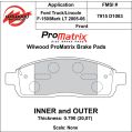 Brzdové desky Wilwood 150-D1083K PM ProMatrix D1083 Street Performance Racing Pads .79-2