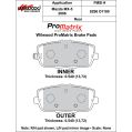 Brzdové desky Wilwood 150-D1180K PM ProMatrix D1180 Street Performance Racing Pads .54-2