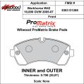 Brzdové desky Wilwood 150-D1268K PM ProMatrix D1268 Street Performance Racing Pads .79-2