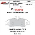 Brzdové desky Wilwood 150-D1317K PM ProMatrix D1317 Street Performance Racing Pads .75-2