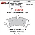 Brzdové desky Wilwood 150-D1318K PM ProMatrix D1318 Street Performance Racing Pads .785-2