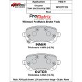 Brzdové desky Wilwood 150-D1326K PM ProMatrix D1326 Street Performance Racing Pads .66-2