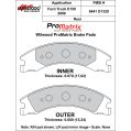 Brzdové desky Wilwood 150-D1329K PM ProMatrix D1329 Street Performance Racing Pads .67 .60-2