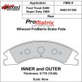 Brzdové desky Wilwood 150-D1330K PM ProMatrix D1330 Street Performance Racing Pads .77-2