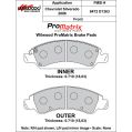 Brzdové desky Wilwood 150-D1363K PM ProMatrix D1363 Street Performance Racing Pads .71-2