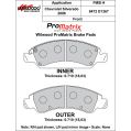 Brzdové desky Wilwood 150-D1367K PM ProMatrix D1367 Street Performance Racing Pads .71-2