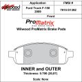 Brzdové desky Wilwood 150-D1392K PM ProMatrix D1392 Street Performance Racing Pads .79-2
