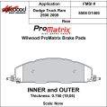 Brzdové desky Wilwood 150-D1400K PM ProMatrix D1400 Street Performance Racing Pads .75-2