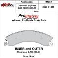 Brzdové desky Wilwood 150-D1411K PM ProMatrix D1411 Street Performance Racing Pads .775-2