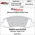 Brzdové desky Wilwood 150-D1631AK PM ProMatrix D1631A Street Performance Racing Pads .69-2