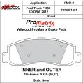 Brzdové desky Wilwood 150-D1631K PM ProMatrix D1631 Street Performance Racing Pads .81-2