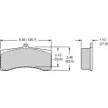 Brzdové desky Wilwood 15J-10004K PolyMatrix J 9728 High-Temperature Racing Pads 1.10-2