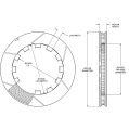 Wilwood 160-15876-B GT Slotted 48 Curved Vane Rotor 13in Burnished Left-2