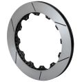 Wilwood 160-9959-GTB GT 48 Curved Vane Drážkovaný brzdový kotouč Černý Pravý 12.88-1