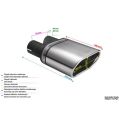 Univerzální koncovka tlumiče výfuku oválná 145×75mm délka 140mm montážní průměr 50mm-2
