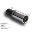 Univerzální koncovka tlumiče výfuku kulatá 60mm délka 90mm montážní průměr 50mm-2
