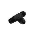 1/8 NPT to AN4 JIC Flare T-PIECE Tree Fuel Oil Adapter Černá-2