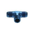 1/4 NPT to AN6 JIC Flare T-PIECE Tree Fuel Oil Adapter Modrá-1