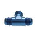 1/4 NPT to AN6 JIC Flare T-PIECE Tree Fuel Oil Adapter Modrá-3