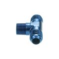 1/4 NPT to AN6 JIC Flare T-PIECE Tree Fuel Oil Adapter Modrá-4