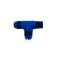 1/4 NPT to AN6 JIC Flare T-PIECE Tree Fuel Oil Adapter Modrá-1