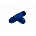 1/4 NPT to AN6 JIC Flare T-PIECE Tree Fuel Oil Adapter Modrá-3