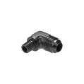 AN12 JIC Flare to 1/2 NPT 90 Degree Male Elbow Oil Fuel Hose Fitting Adapter Černá-1