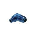 AN12 JIC Flare to 3/4 NPT 90 Degree Male Elbow Oil Fuel Hose Fitting Adapter Modrá-1