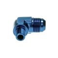 AN12 JIC Flare to 3/8 NPT 90 Degree Male Elbow Oil Fuel Hose Fitting Adapter Modrá-2