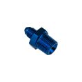 AN4 JIC Flare To 3/8 NPT Straight Hose Fitting Adapter Modrá-2