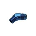 AN6 JIC Flare to 3/8 NPT 45' Straight Hose Fitting Adapter Modrá-1