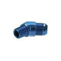 AN6 JIC Flare to 3/8 NPT 45' Straight Hose Fitting Adapter Modrá-4