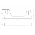 Konzole na boční uchycení sedačky FMIC.Pro 400 × 125 mm-4