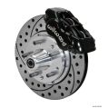 Wilwood 140-11018 Forged Dynalite Pro Series Přední Brzdová Sada Vrtaná Černá 11.00 Ford Mustang 1984-1993-1