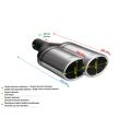 Univerzální koncovka tlumiče výfuku oválná 220×80mm délka 220mm montážní průměr 50mm-2