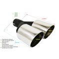 Univerzální koncovka tlumiče výfuku kulatá 100mm délka 200mm montážní průměr 50mm-2