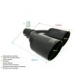 Univerzální koncovka tlumiče výfuku kulatá 80mm délka 280mm montážní průměr 50mm-2