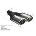 Univerzální koncovka tlumiče výfuku oválná 95×65mm délka 160mm montážní průměr 45mm-2