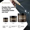 Leather Expert Leather Filler Black černý pružný tmel na opravu děr prasklin a poškození kůže 25ml-3