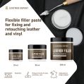 Leather Expert Leather Filler White bílý pružný tmel na opravu děr prasklin a poškození kůže 250ml-3