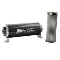 In-line fuel filter element and housing kit stainless steel 100 micron AN10 160mm Universal DW-8-03-160-100K-1