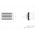 Male AN-08 Stainless steel 40um Filter AEI 12378-6