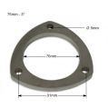 Příruba výfuku 3''  - 76mm FMIC.EU - 3 otvory-3