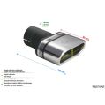 Univerzální koncovka tlumiče výfuku oválná 110×45mm délka 80mm montážní průměr 45mm-2