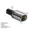 Univerzální koncovka tlumiče výfuku  obdélníková 80×65mm délka 120mm montážní průměr 55mm-2